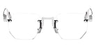 Movitra® Sine 01 MVT SINE 01 BRUSHED SILVER POLISHED SILVER 52 Eyeglasses - Brushed Silver & Polished Silver