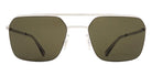 Mykita® ALISTER MYK ALISTER 10087083 - Shiny Silver/Raw Green Solid Sunglasses