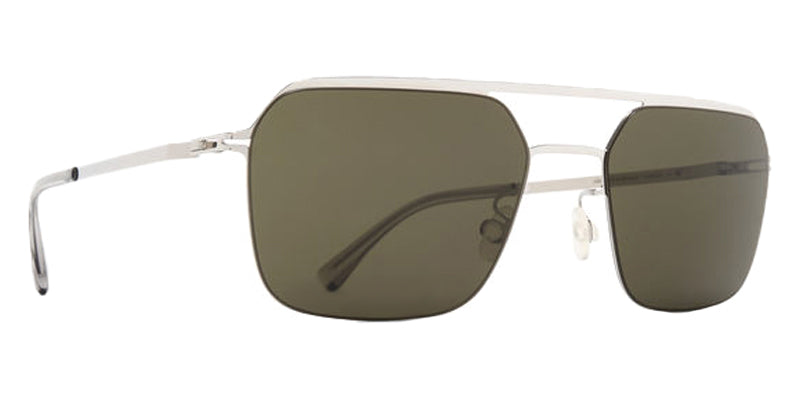 Mykita® ALISTER MYK ALISTER 10087083 - Shiny Silver/Raw Green Solid Sunglasses