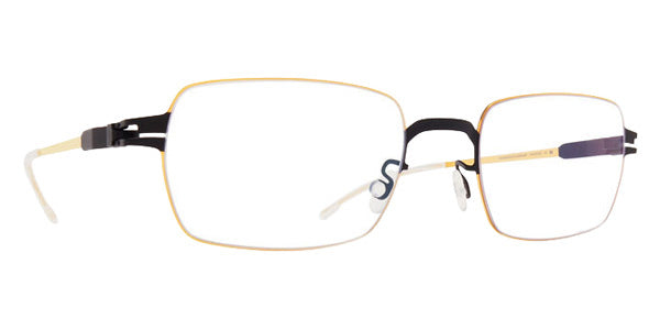 Mykita® ASGER MYK ASGER 10089892 - Black/Glossy Gold/Clear Eyeglasses