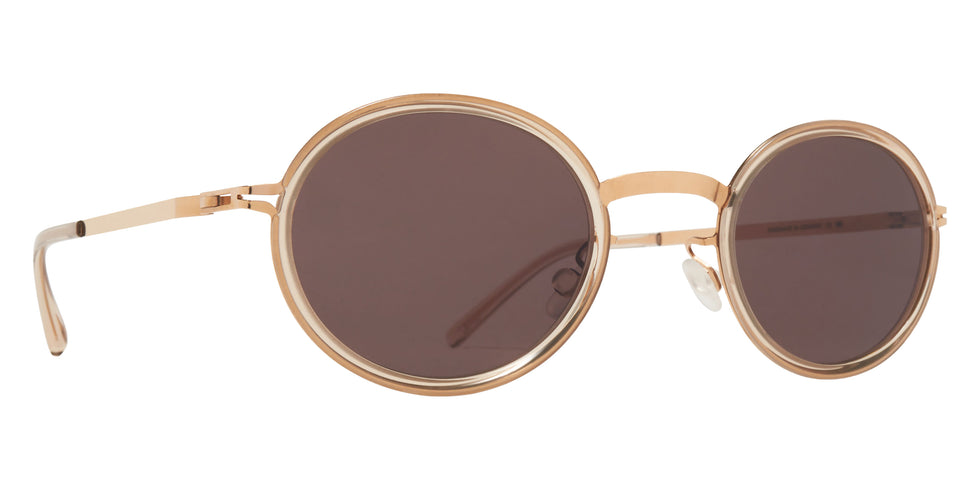 Mykita® BERTHOLD Sunglasses MYK BERTHOLD A116 Champagne Gold/Desert Haz/Brown Solid CAT3 47 - A116 Champagne Gold/Desert Haz/Brown Solid (CAT3)