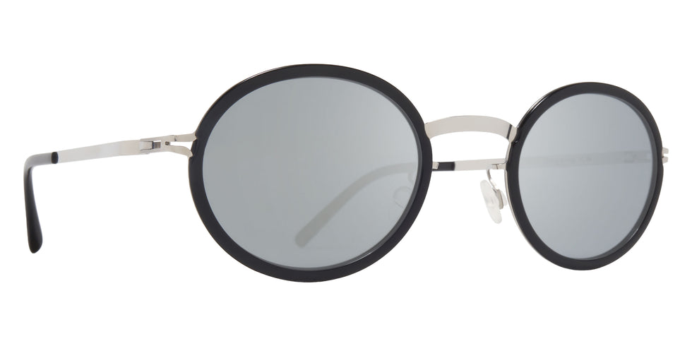 Mykita® BERTHOLD Sunglasses MYK BERTHOLD A81 Shiny Silver/Black/Silver Flash CAT3 47 - A81 Shiny Silver/Black/Silver Flash (CAT3)