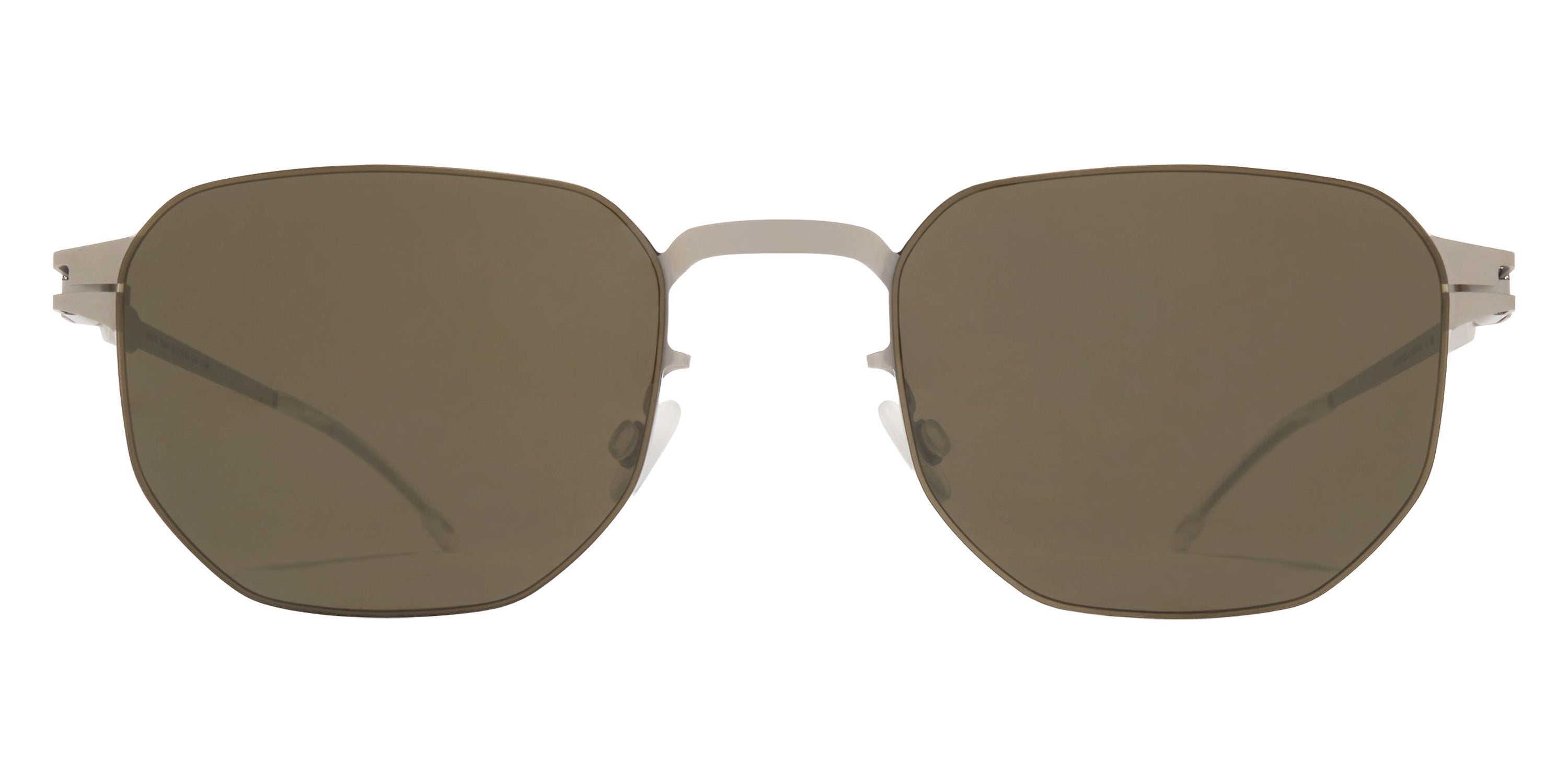 Mykita® BIJAN Sunglasses MYK BIJAN Cashmere Silver/Shiny Silver/Rawbrown Solid CAT3 50 - Cashmere Silver/Shiny Silver/Rawbrown Solid (CAT3)