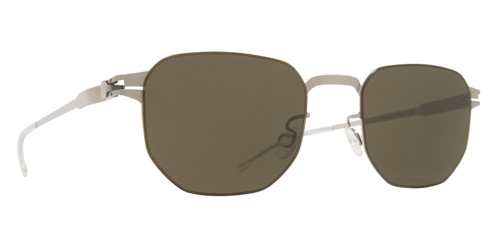 Mykita® BIJAN Sunglasses MYK BIJAN Cashmere Silver/Shiny Silver/Rawbrown Solid CAT3 50 - Cashmere Silver/Shiny Silver/Rawbrown Solid (CAT3)