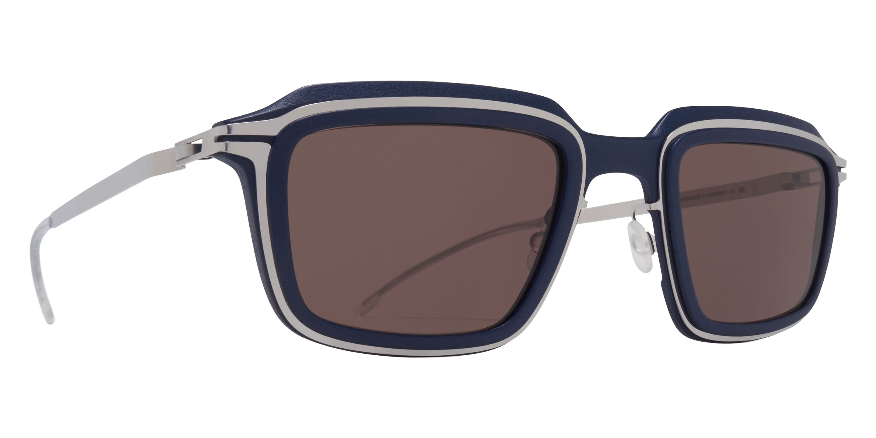 Mykita® DRIFT Sunglasses MYK DRIFT MH75 Indigo/Shiny Silver/Brown Solid CAT3 53 - MH75 Indigo/Shiny Silver/Brown Solid (CAT3)