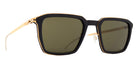 Mykita® EMBERS MYK EMBERS 10089246 - MH7-Pitch Black/Glossy Gold/Rawgreen Solid Sunglasses