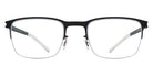 Mykita® FORT Eyeglasses MYK FORT Black/Frozen Silver 50 - Black/Frozen Silver