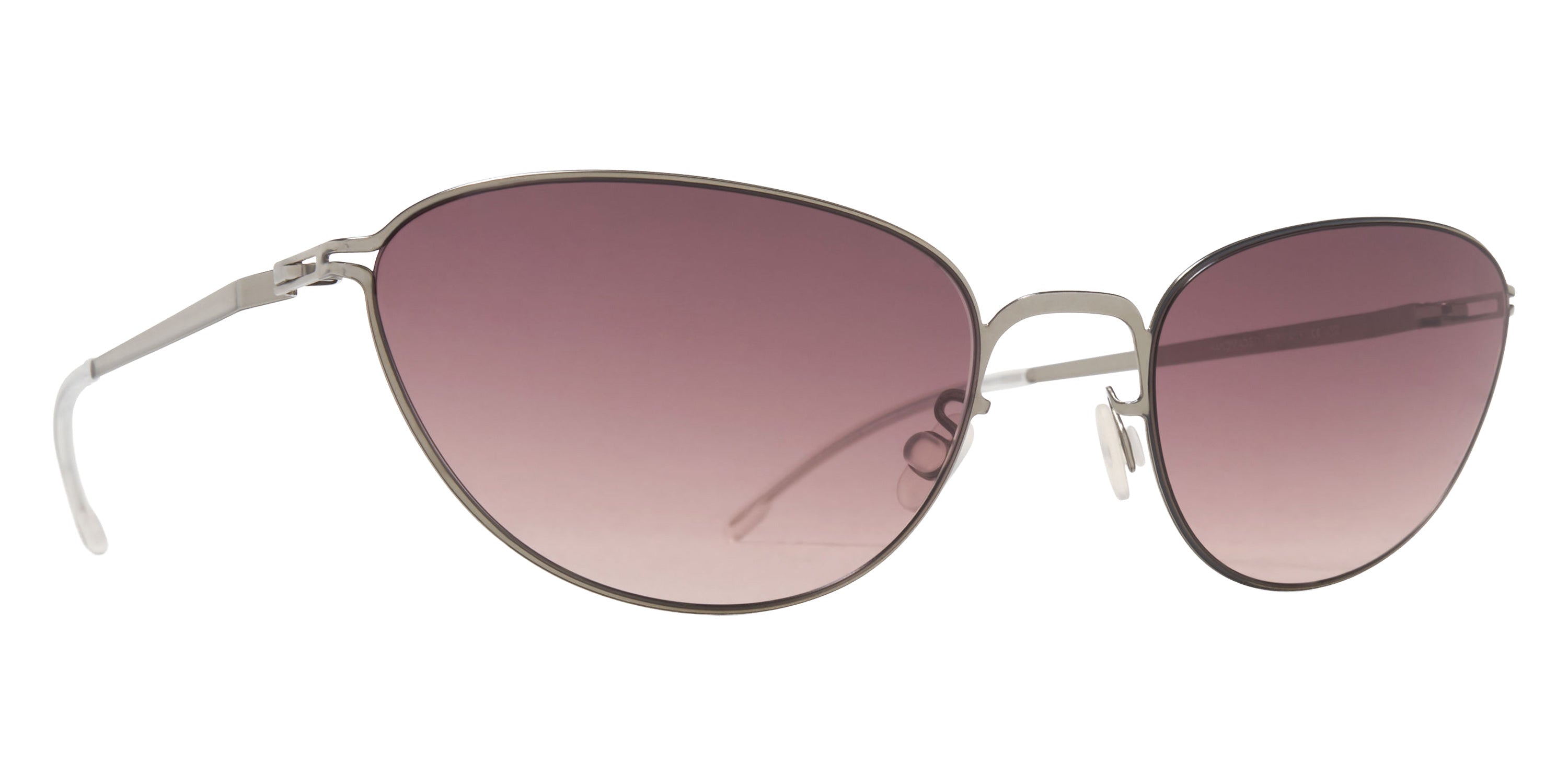 Mykita® LILIA Sunglasses MYK LILIA Pow2 Silver/Cedar Brown Gradient CAT2 58 - Pow2 Silver/Cedar Brown Gradient (CAT2)