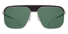 Mykita® ML06 MYK ML06 10088123 - MH49-Pitch Black/Matte Silver/Leica Green 85 Solid Sunglasses