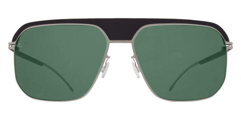 Mykita® ML06 MYK ML06 10088123 - MH49-Pitch Black/Matte Silver/Leica Green 85 Solid Sunglasses