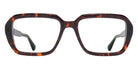 Mykita® NAAMA MYK NAAMA 10089592 - C215-Amber Havana/Shiny Silver/Clear Eyeglasses