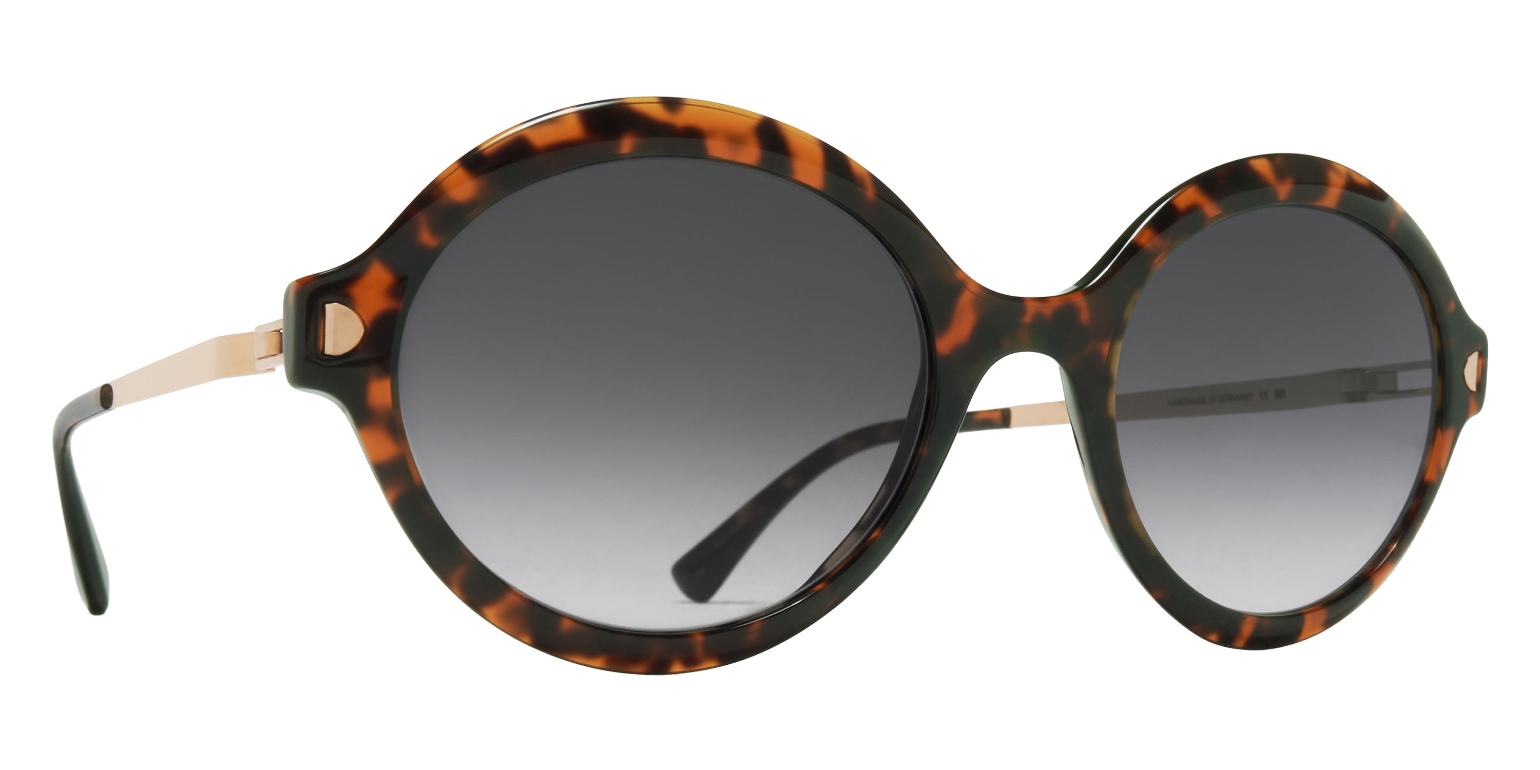 Mykita® NOOMI Sunglasses MYK NOOMI C220 Amber Havana/Champag Gold/Grey Gradient CAT2 52 - C220 Amber Havana/Champag Gold/Grey Gradient (CAT2)