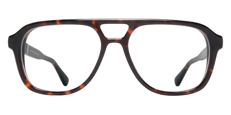 Mykita® NYARA MYK NYARA 10089595 - C215-Amber Havana/Shiny Silver/Clear Eyeglasses