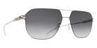 Mykita® PIO Sunglasses MYK PIO Cashmere Silver/Shiny Silver/Grey Gradient CAT2 56 - Cashmere Silver/Shiny Silver/Grey Gradient (CAT2)