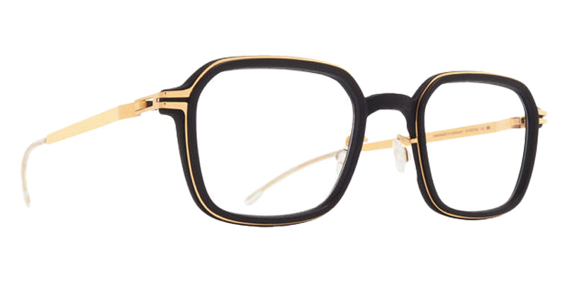 Mykita® ROWAN MYK ROWAN 10089249 - MH7-Pitch Black/Glossy Gold Eyeglasses