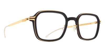 Mykita® ROWAN MYK ROWAN 10089249 - MH7-Pitch Black/Glossy Gold Eyeglasses