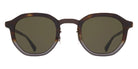 Mykita® SAWYER MYK SAWYER 10089723 - A63-DarkBrown/SantiagoGradient/Rawgreen Solid Sunglasses