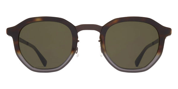 Mykita® SAWYER MYK SAWYER 10089723 - A63-DarkBrown/SantiagoGradient/Rawgreen Solid Sunglasses