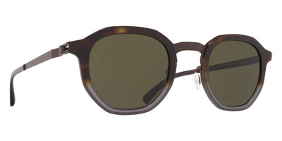 Mykita® SAWYER MYK SAWYER 10089723 - A63-DarkBrown/SantiagoGradient/Rawgreen Solid Sunglasses