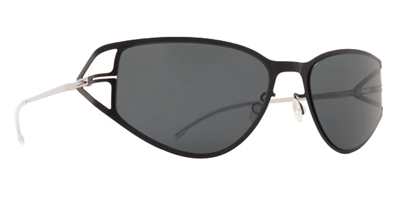 Mykita® SIERRA MYK SIERRA 10088830 - Shiny Silver/Jet Black/Darkgrey Solid Sunglasses