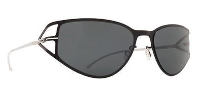 Mykita® SIERRA MYK SIERRA 10088830 - Shiny Silver/Jet Black/Darkgrey Solid Sunglasses