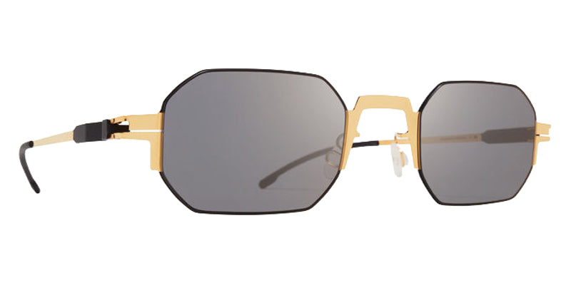 Mykita® STUDIO15.1 Sunglasses - Black/Glossy Gold / Light Gold Flash