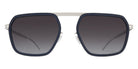 Mykita® YUCCA Sunglasses MYK YUCCA MH75 Indigo/Shiny Silver/Dusk Gradient CAT3 56 - MH75 Indigo/Shiny Silver/Dusk Gradient (CAT3)
