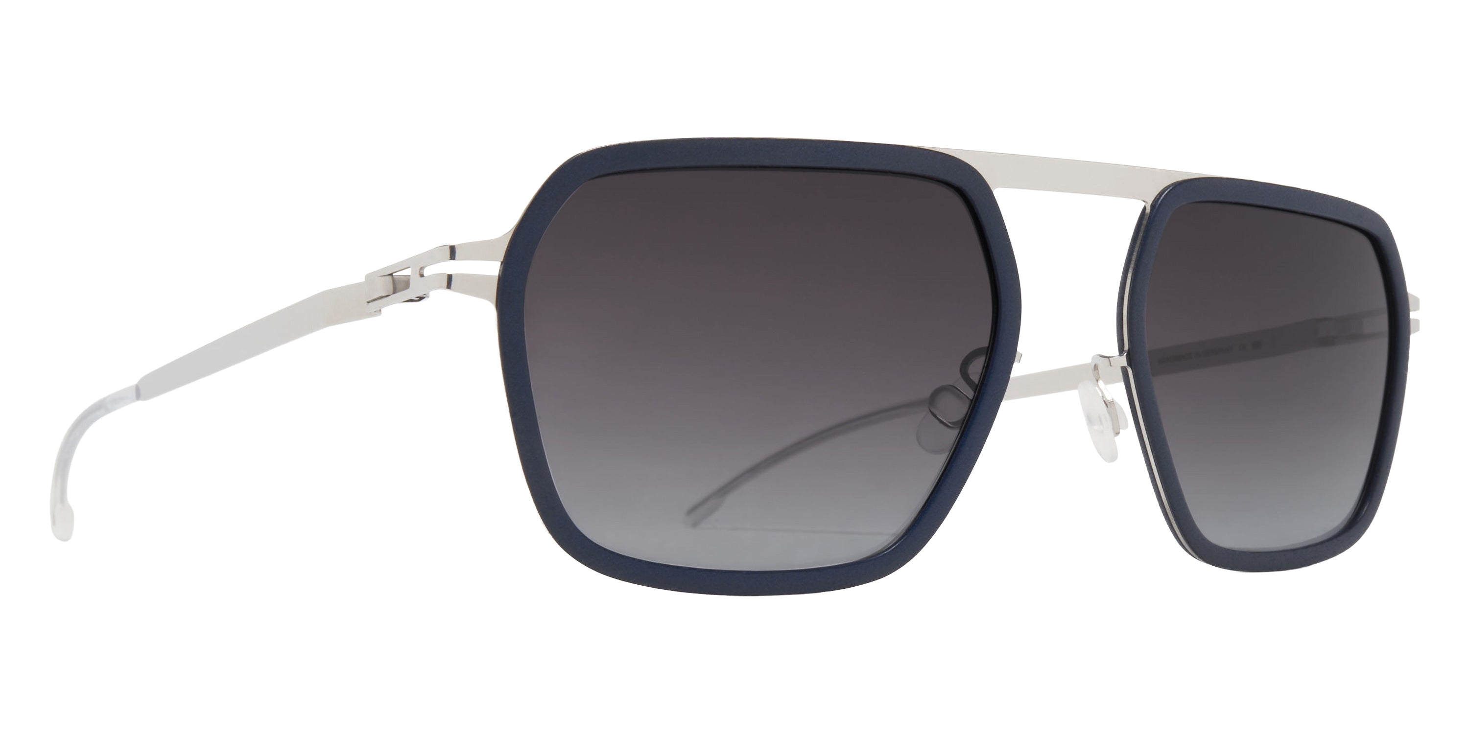 Mykita® YUCCA Sunglasses MYK YUCCA MH75 Indigo/Shiny Silver/Dusk Gradient CAT3 56 - MH75 Indigo/Shiny Silver/Dusk Gradient (CAT3)