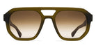 Mykita® AMARE MYK AMARE Chilled Raw Peridot/Silver/Raw Brown Gradient 53 - Chilled Raw Peridot/Silver/Raw Brown Gradient Sunglasses
