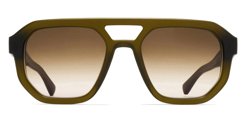 Mykita® AMARE MYK AMARE Chilled Raw Peridot/Silver/Raw Brown Gradient 53 - Chilled Raw Peridot/Silver/Raw Brown Gradient Sunglasses
