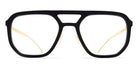 Mykita® DALUR MYK DALUR MH7 Pitch Black/Glossy Gold 50 - MH7 Pitch Black/Glossy Gold Eyeglasses
