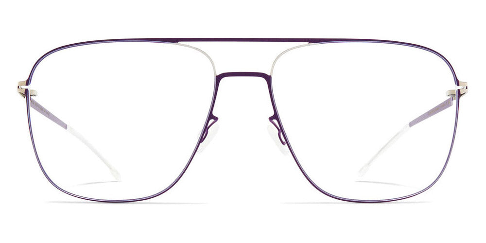 Mykita® STEEN MYK STEEN Silver/Deep Purple 56 - Silver/Deep Purple Orange Eyeglasses