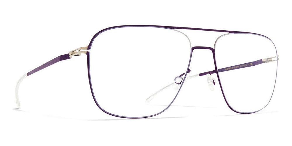 Mykita® STEEN MYK STEEN Silver/Deep Purple 56 - Silver/Deep Purple Orange Eyeglasses