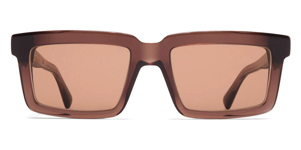 Mykita® DAKAR  MYK C204-Maroon/Shiny Silver/Cruxitebrown Solid 53 - C204-Maroon/Shiny Silver/Cruxitebrown Solid Sunglasses