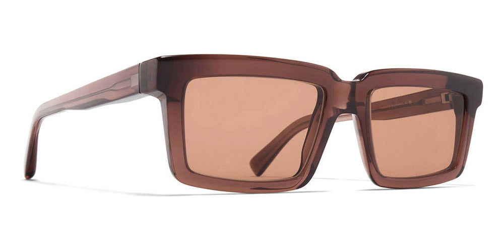 Mykita® DAKAR  MYK C204-Maroon/Shiny Silver/Cruxitebrown Solid 53 - C204-Maroon/Shiny Silver/Cruxitebrown Solid Sunglasses