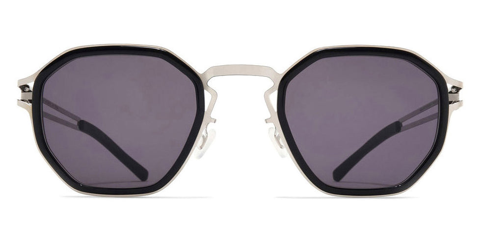Mykita® GIA MYK GIA A81-Shiny Silver/Black/Coolgrey Solid 49 - A81-Shiny Silver/Black/Coolgrey Solid Sunglasses
