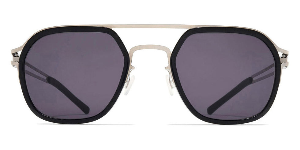 Mykita® LEELAND MYK LEELAND A81-Shiny Silver/Black/Coolgrey Solid 50 - A81-Shiny Silver/Black/Coolgrey Solid Sunglasses