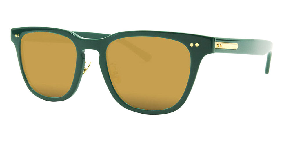 Native Ken® Bank Sun - Emerald/12k Hinges/Solid Gold Mirrored Sunglasses
