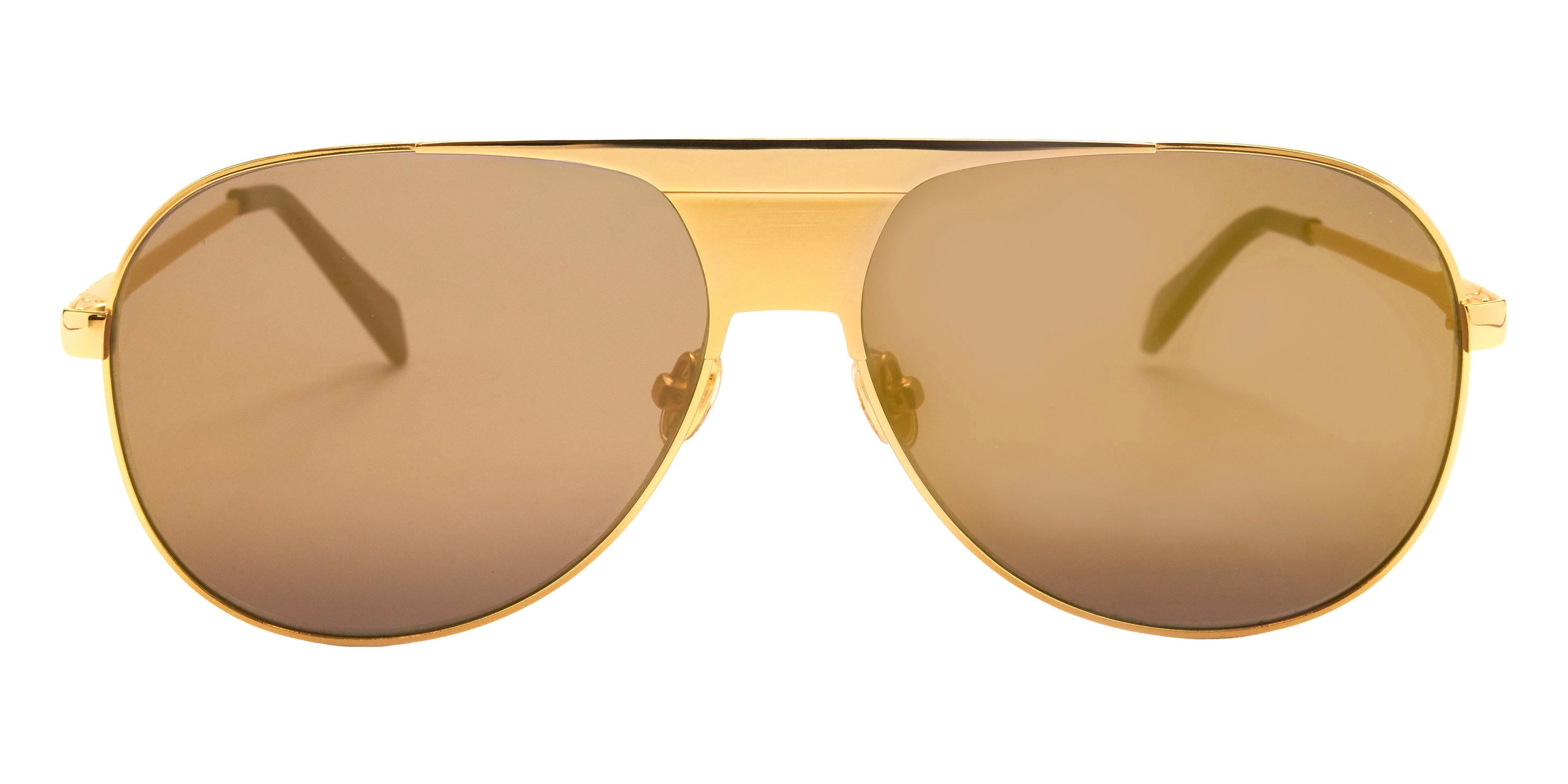 Native Ken® Bowery Sun - Shiny Gold Zero/Gold Mirror Polarized Sunglasses