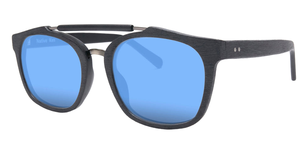 Native Ken® Chambers Sun - Chambers Matte Black/Blue Mirrored Polarized Sunglasses