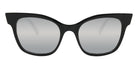 Native Ken® Elizabeth Sun - Shiny Black/Grey Silver Mirrored Lenses Sunglasses