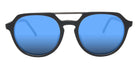 Native Ken® Fulton Sun - Matte Black/Blue Mirrored Polarized Sunglasses