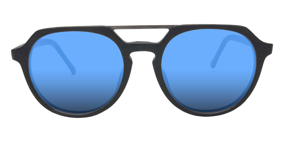 Native Ken® Fulton Sun - Matte Black/Blue Mirrored Polarized Sunglasses