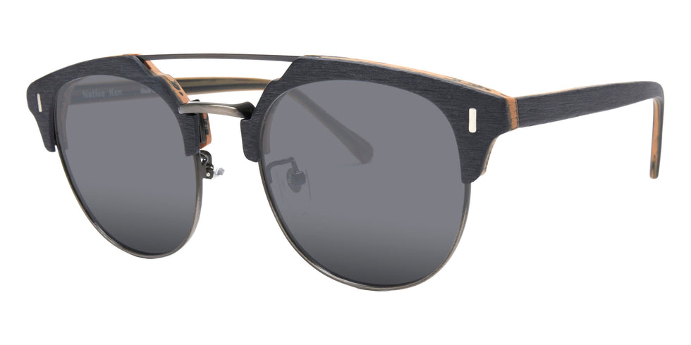 Native Ken® Hanover Sun - Two-Tone Brown on Black/Solid Grey Polarized Sunglasses