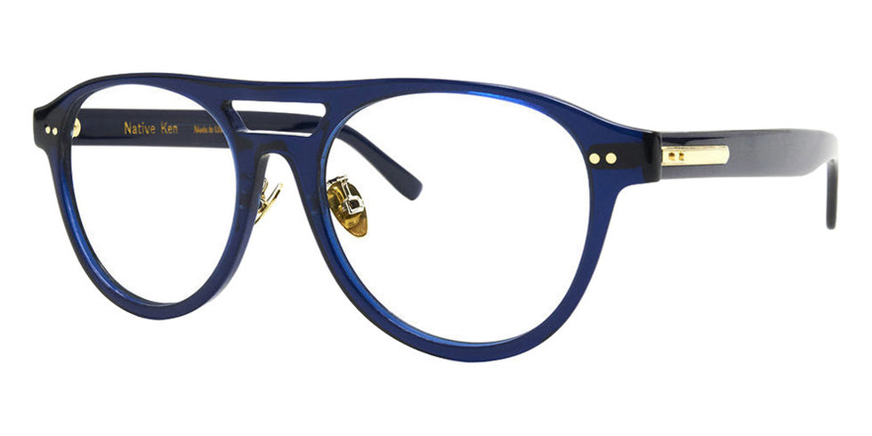 Native Ken® Hudson - Translucent Cobalt Blue/12k Hinges Eyeglasses
