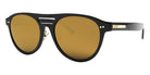 Native Ken® Hudson Sun - Hudson Shiny Black/12k Hinges/Solid Gold Mirrored Sunglasses