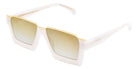 Native Ken® Octavius Marsion x Native Ken Buckhead Sun - Ivory/Gold Mirrored Sunglasses