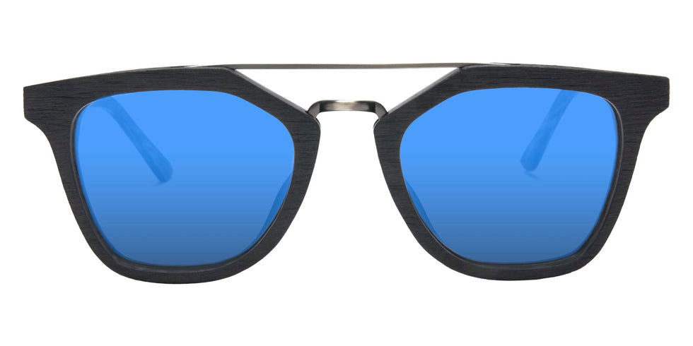 Native Ken® Park Row Sun - Matte Black/Grey/Blue Mirrored Polarized Sunglasses