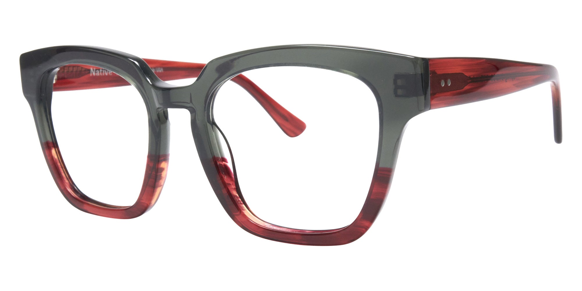 Native Ken® Spring - Grey Crimson Eyeglasses