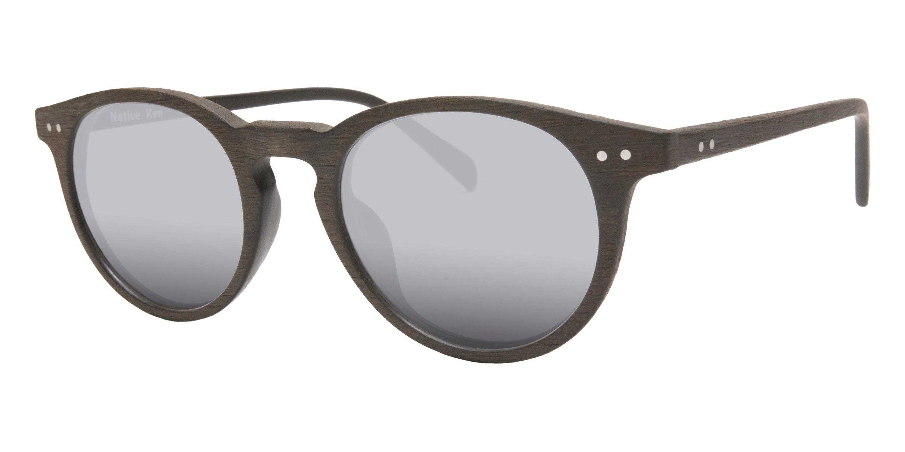 Native Ken® Spruce Sun - Chestnut/Silver Mirrored Polarized Sunglasses